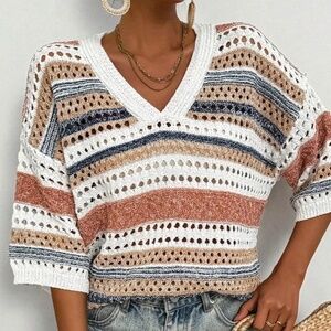 SAGE The Label Crochet Top Medium